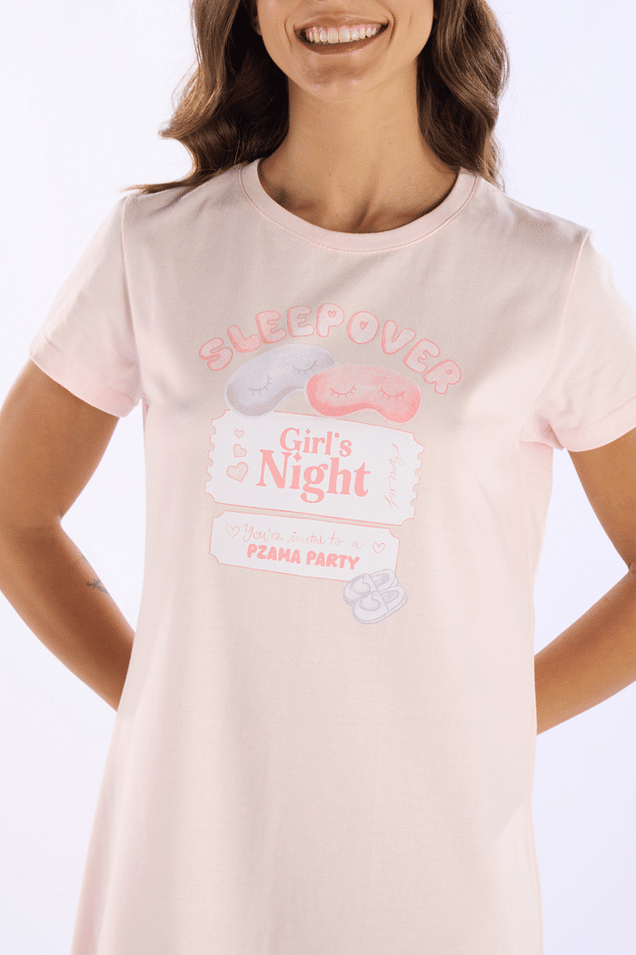 SLEEP T-SHIRT EM MEIA MALHA FEMININO