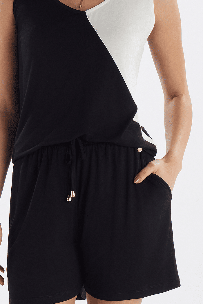 PIJAMA REGATA COM SHORTS EM VISCOLYCRA FEMININO