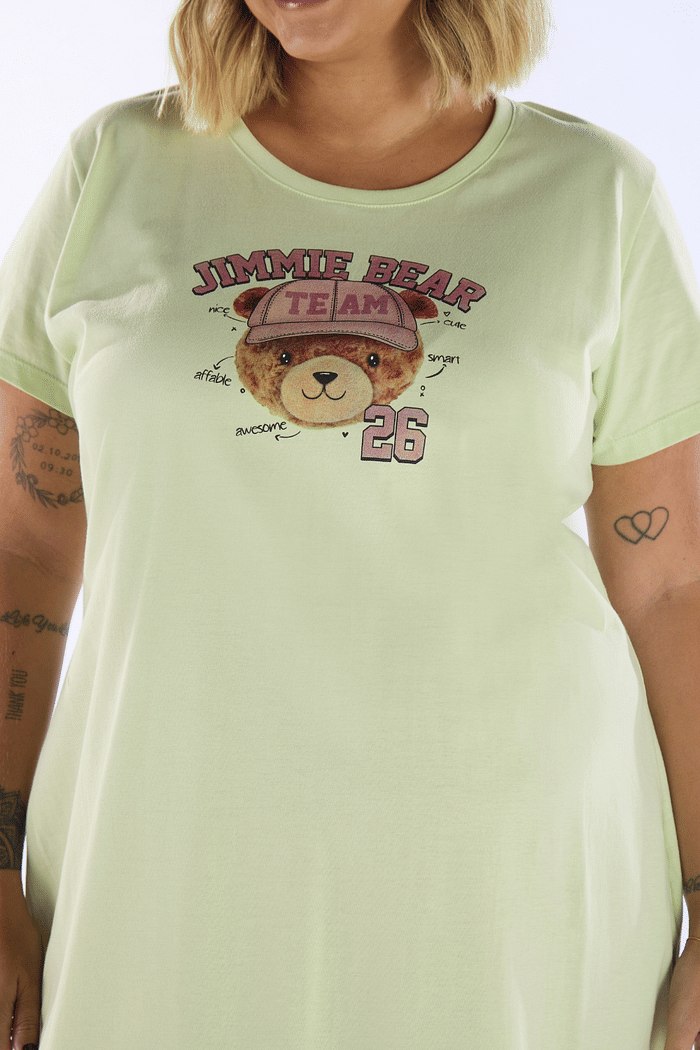 SLEEP T-SHIRT EM MEIA MALHA FEMININO 