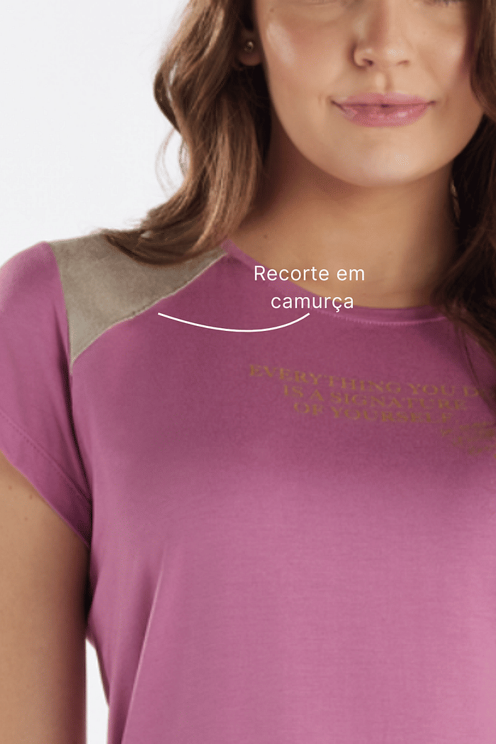 PIJAMA MEIA MANGA COM SHORTS EM VISCOLYCRA FEMININO