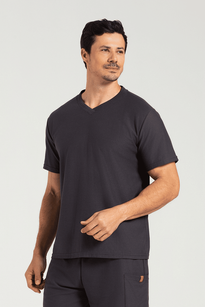 PIJAMA MEIA MANGA COM BERMUDA EM MALHA SETH MASCULINO 