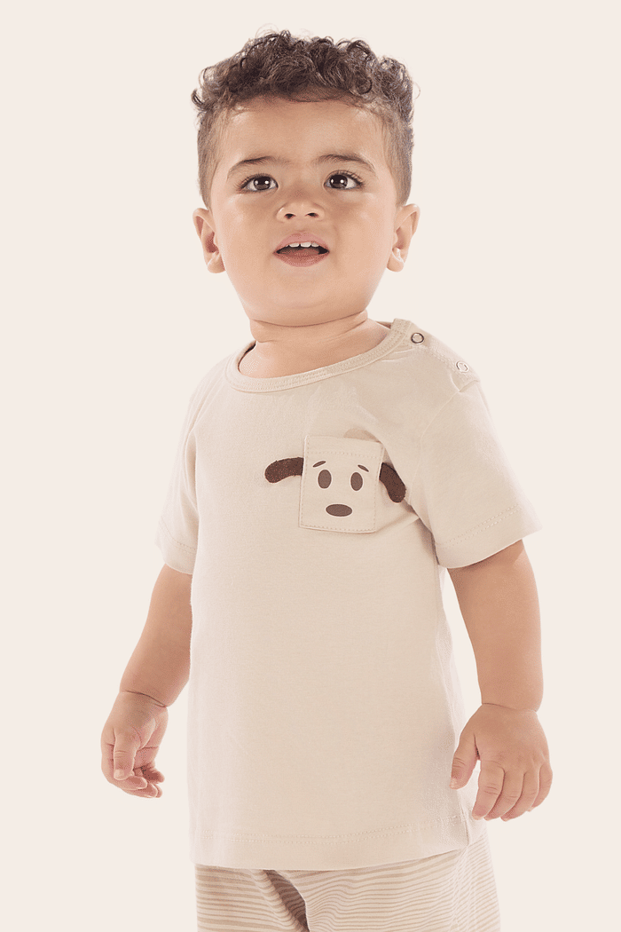 PIJAMA MEIA MANGA EM MEIA MALHA COM SHORTS EM MALHA ROTATIVA MASCULINO 