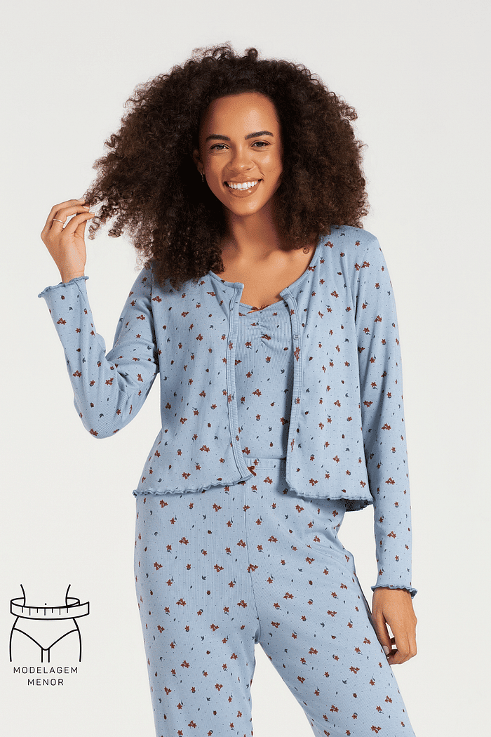 CARDIGA EM RIBANA DE VISCOSE ROTATIVA FEMININO 