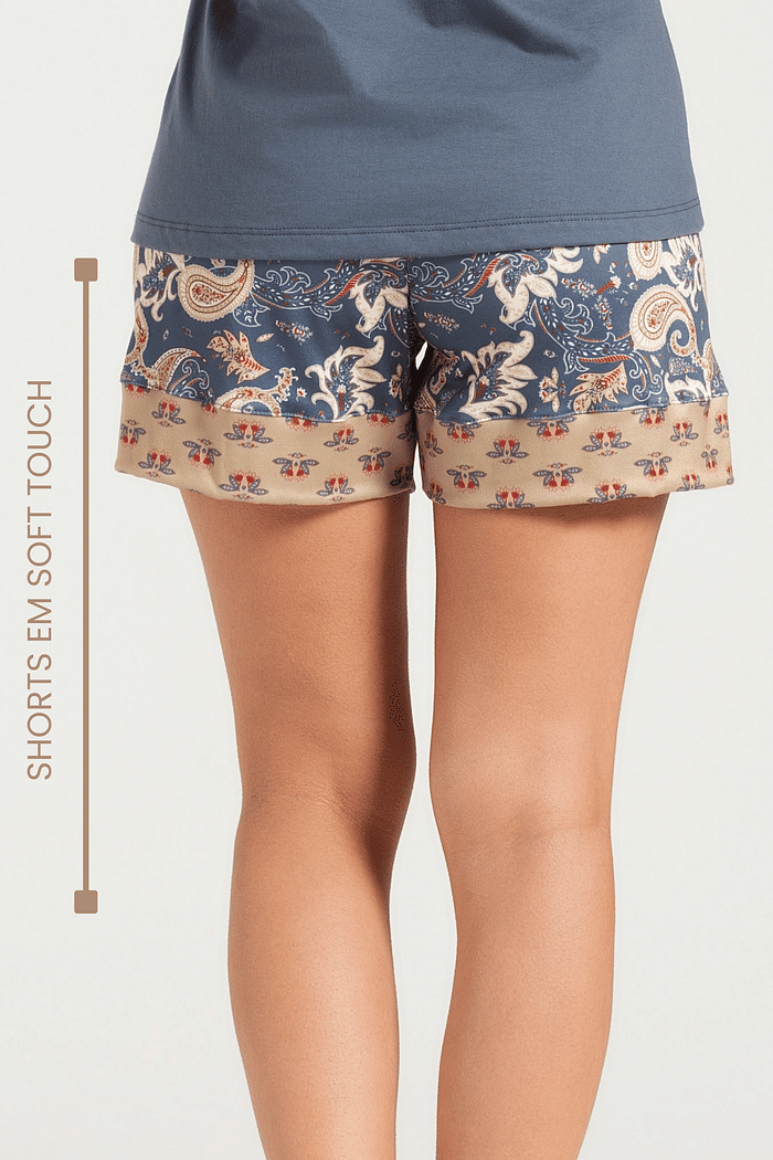 SHORTS EM MALHA SOFT TOUCH FEMININO 