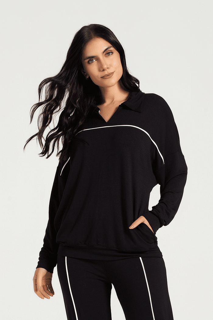 CONJUNTO MANGA LONGA COM CALCA EM VISCODAY FEMININO