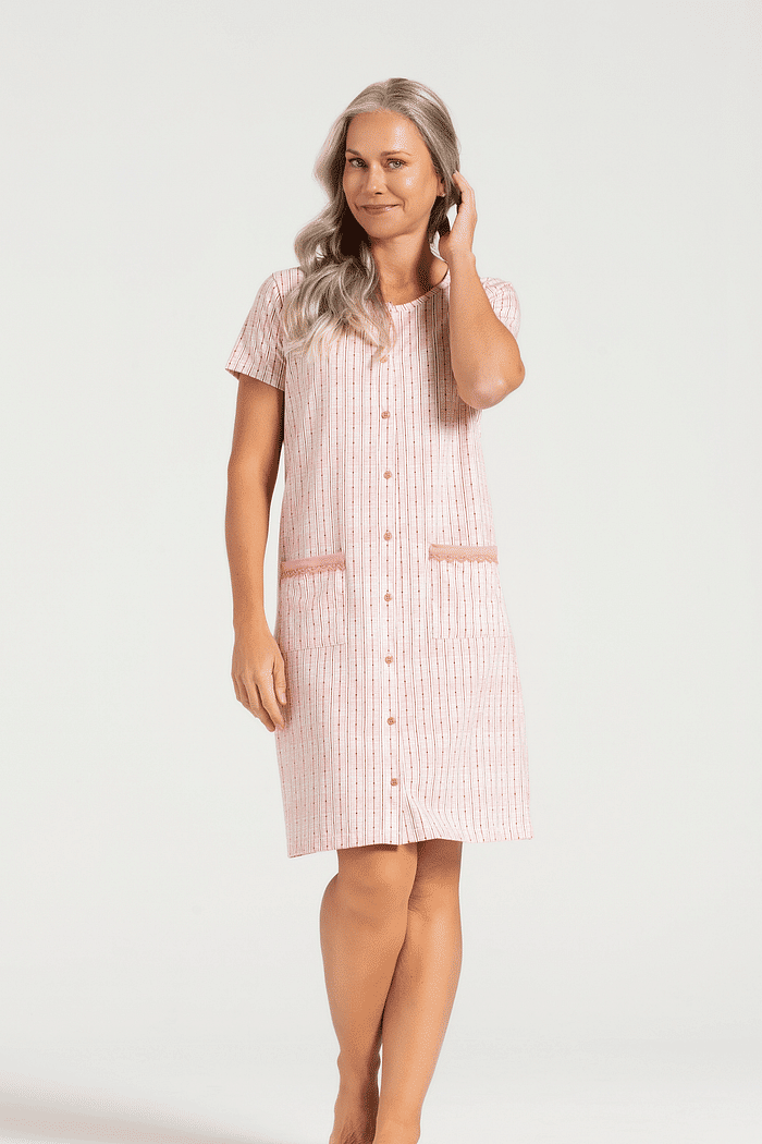 CAMISOLA MEIA MANGA ABERTURA FRONTAL EM MALHA ROTATIVA FEMININO 