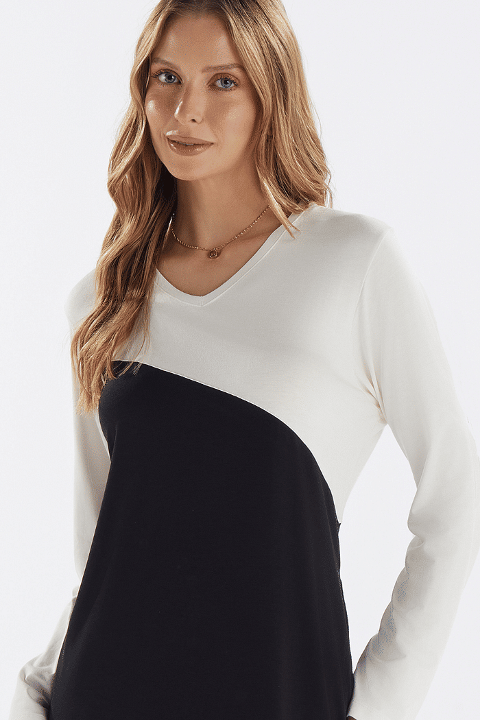 CAMISOLA MANGA LONGA EM VISCOLYCRA FEMININO 