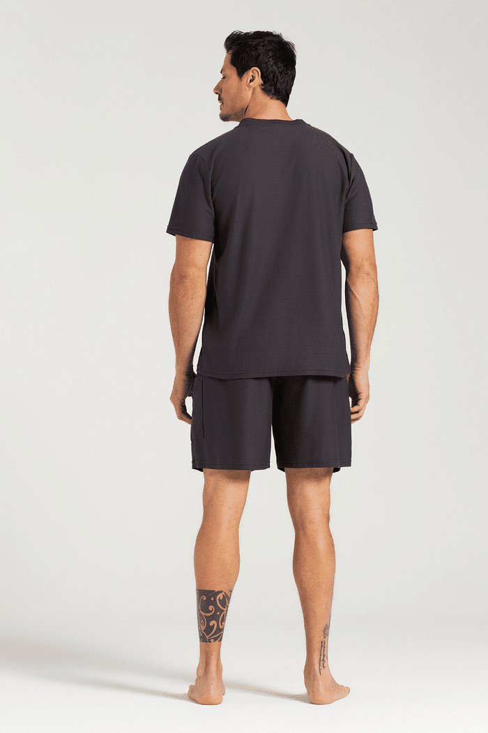 PIJAMA MEIA MANGA COM BERMUDA EM MALHA SETH MASCULINO