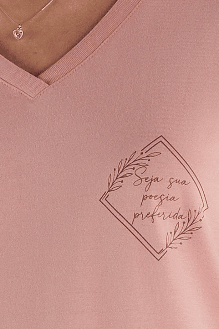 PIJAMA MEIA MANGA EM MEIA MALHA COM BERMUDA EM MALHA ROTATIVA FEMININO 