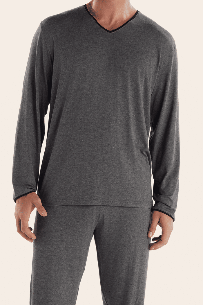 PIJAMA MANGA LONGA COM CALCA EM VISCOLYCRA MASCULINO 
