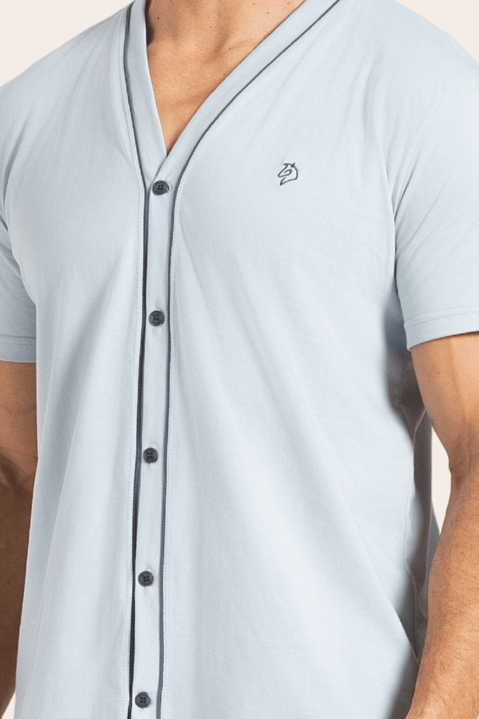 PIJAMA MEIA MANGA ABERTURA FRONTAL COM BERMUDA EM MEIA MALHA MASCULINO 