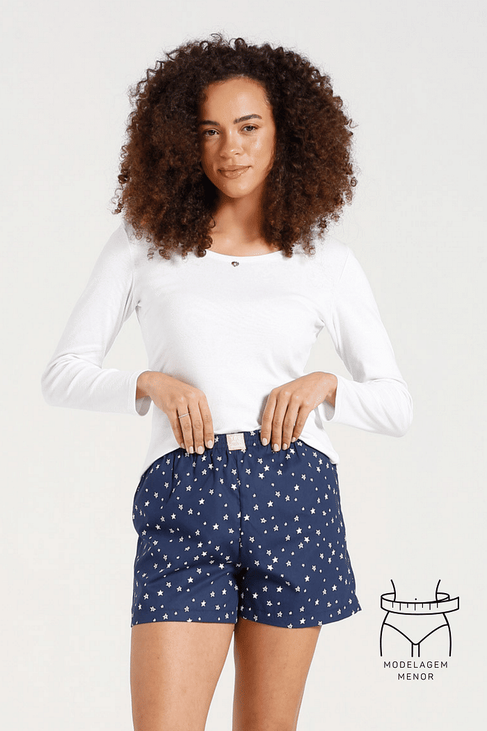 SHORTS EM TRICOLINE BELLAGIO FEMININO 