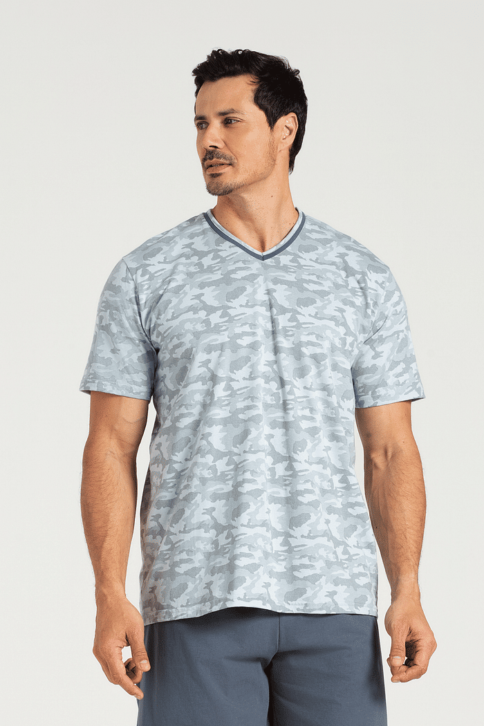 PIJAMA MEIA MANGA COM BERMUDA 