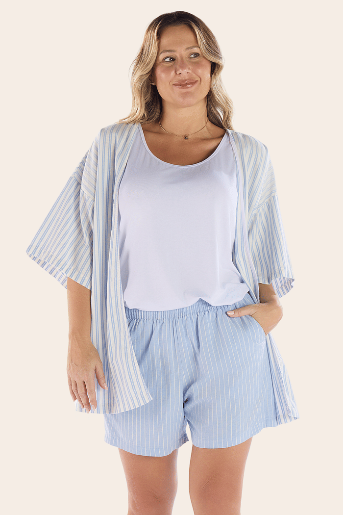 KIMONO EM TRICOLINE PANA FEMININO 