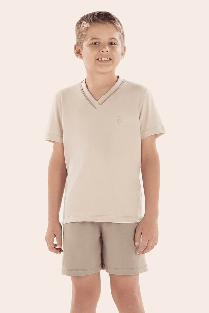 PIJAMA MEIA MANGA COM BERMUDA EM MEIA MALHA MASCULINO 