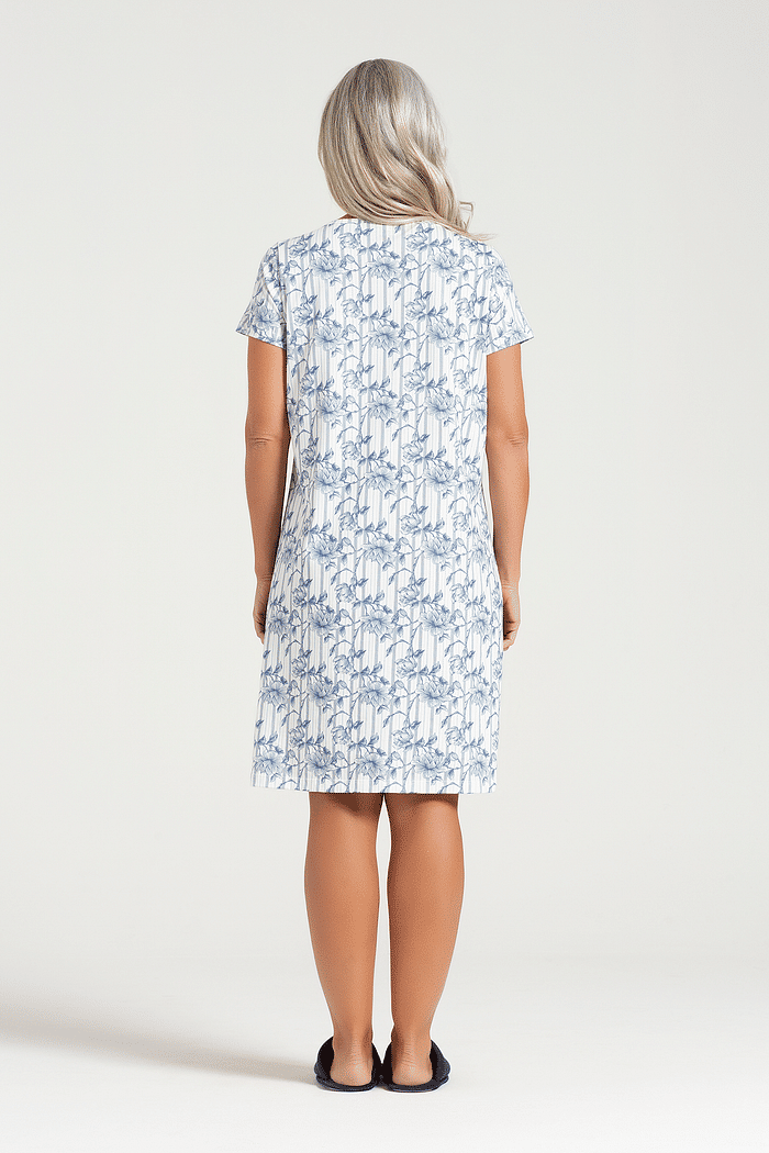 CAMISOLA MEIA MANGA ABERTURA FRONTAL EM MALHA ROTATIVA FEMININO 