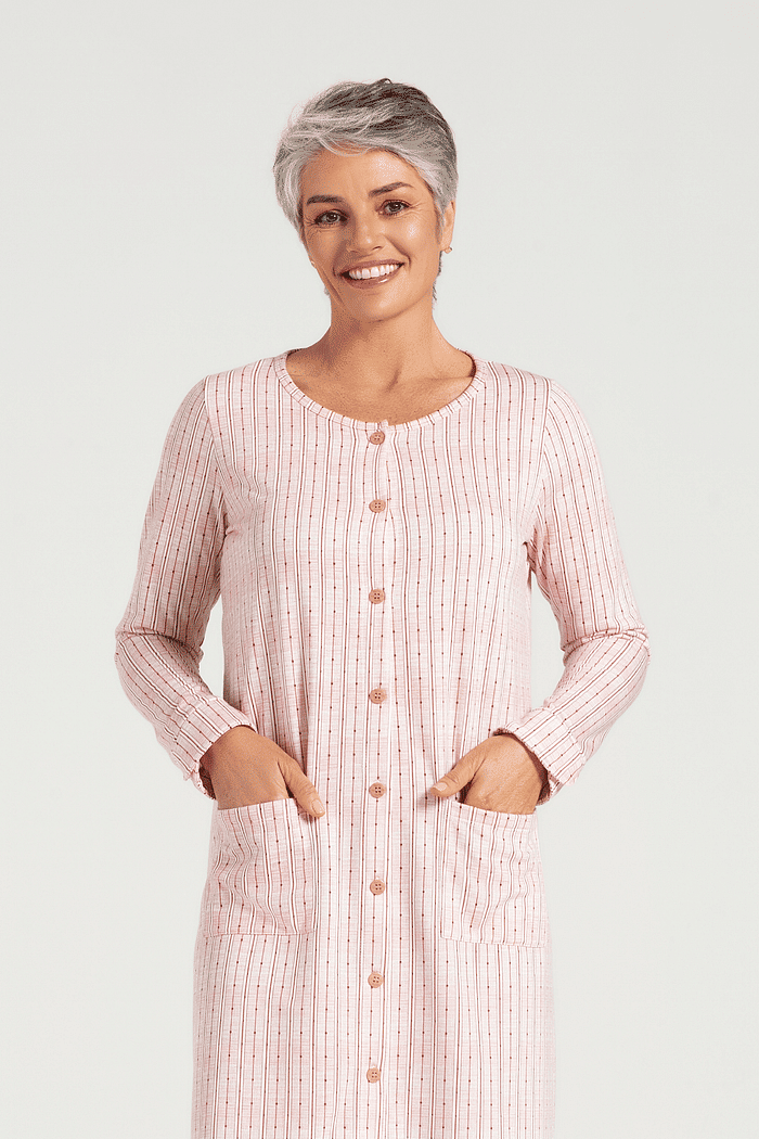 CAMISOLA MANGA LONGA ABERTURA FRONTAL EM MOLETINHO ROTATIVO FEMININO 