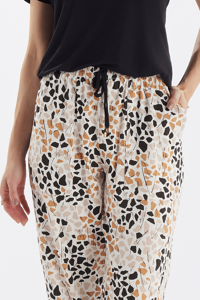 PIJAMA MEIA MANGA EM VISCOLYCRA COM CALCA EM VISCOLYCRA ROTATIVA FEMININO