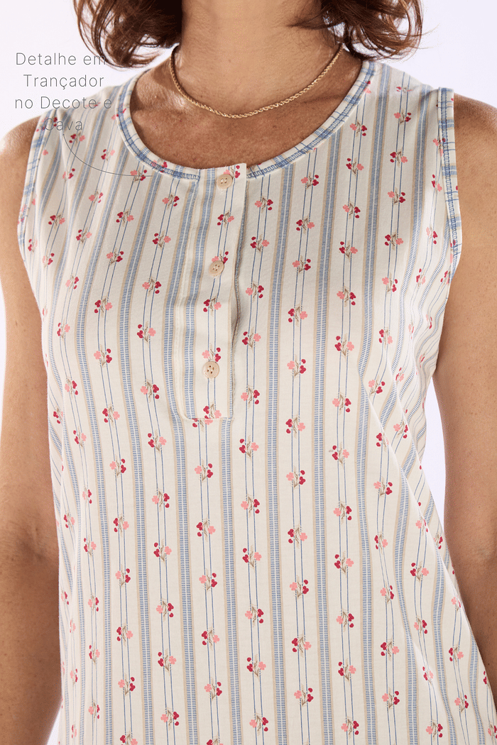 CAMISOLA REGATA COM PEITILHO EM MALHA ROTATIVA FEMININO