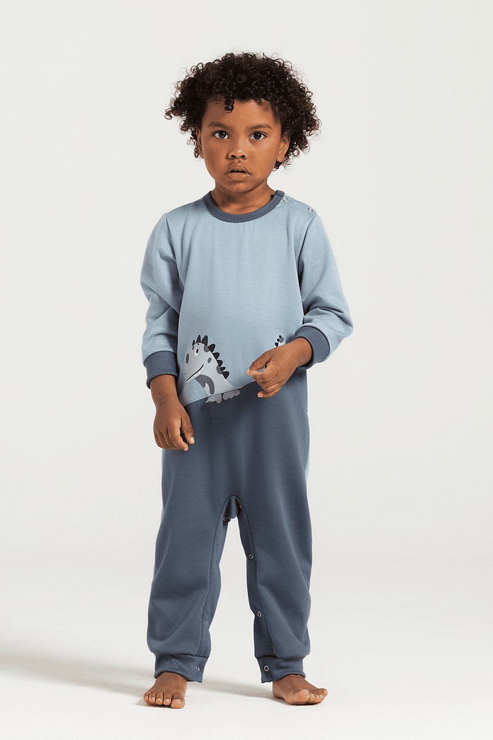 MACAQUINHO MANGA LONGA EM MOLETINHO INFANTIL 