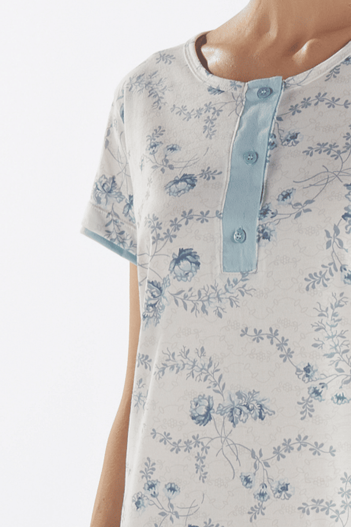 CAMISOLA MEIA MANGA COM PEITILHO EM MALHA ROTATIVA FEMININO 