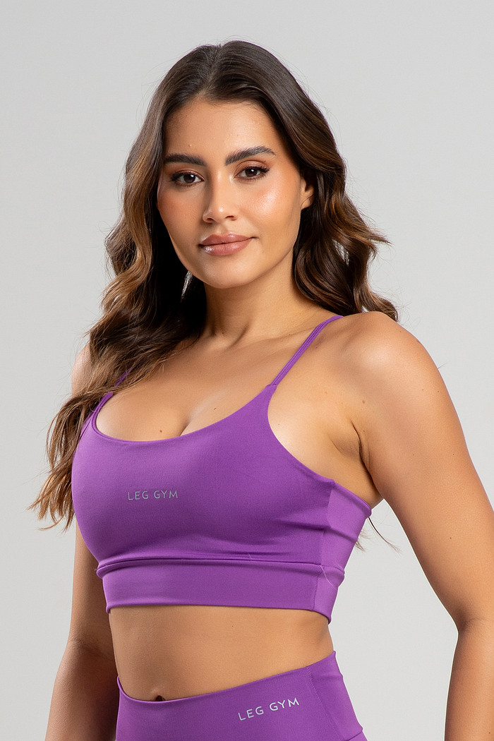 Top Feminino Fitness Roxo
