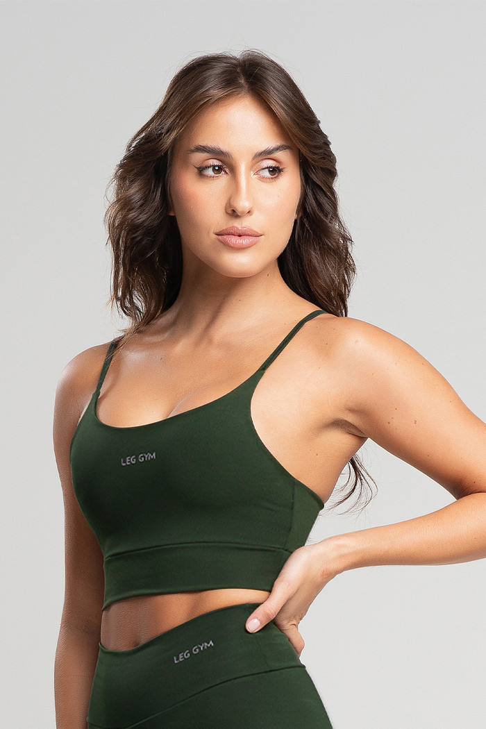 Top Feminino Fitness Verde Sálvia