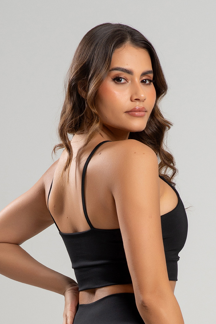 Top Feminino Fitness Preto