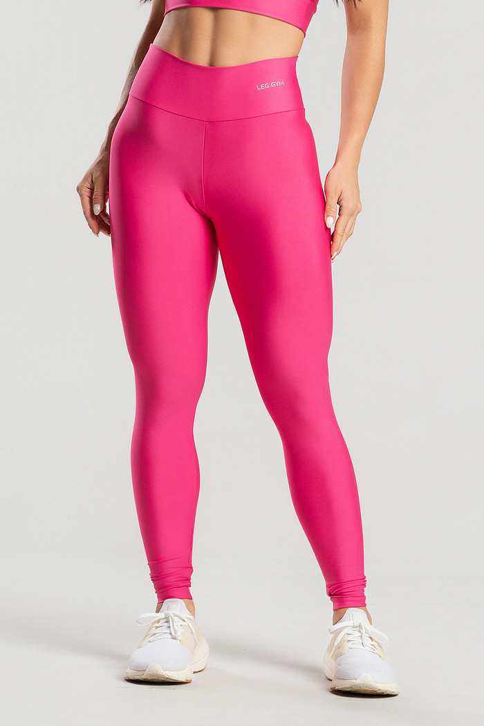 Legging Feminina Fitness Rosa Neon