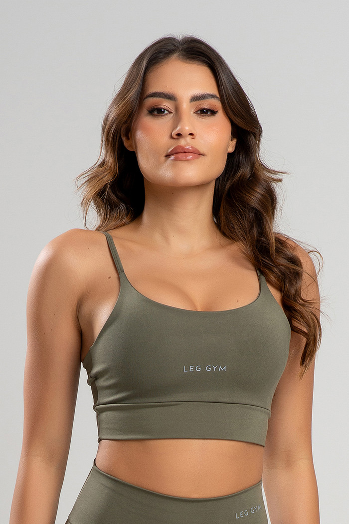 Top Feminino Fitness Verde Musgo