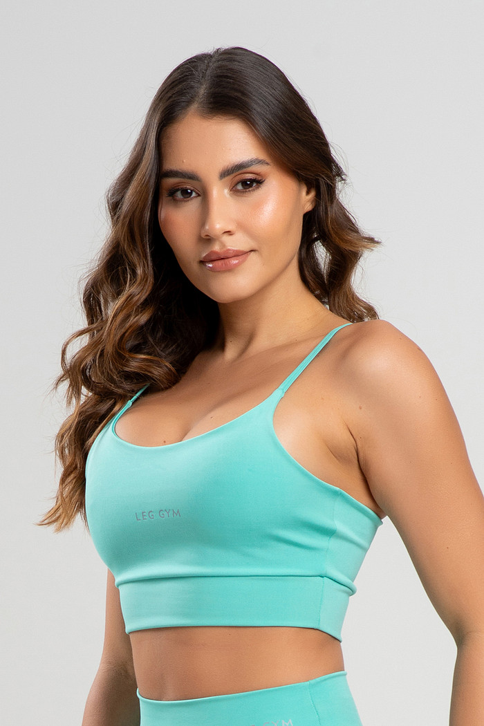 Top Feminino Fitness Turquesa