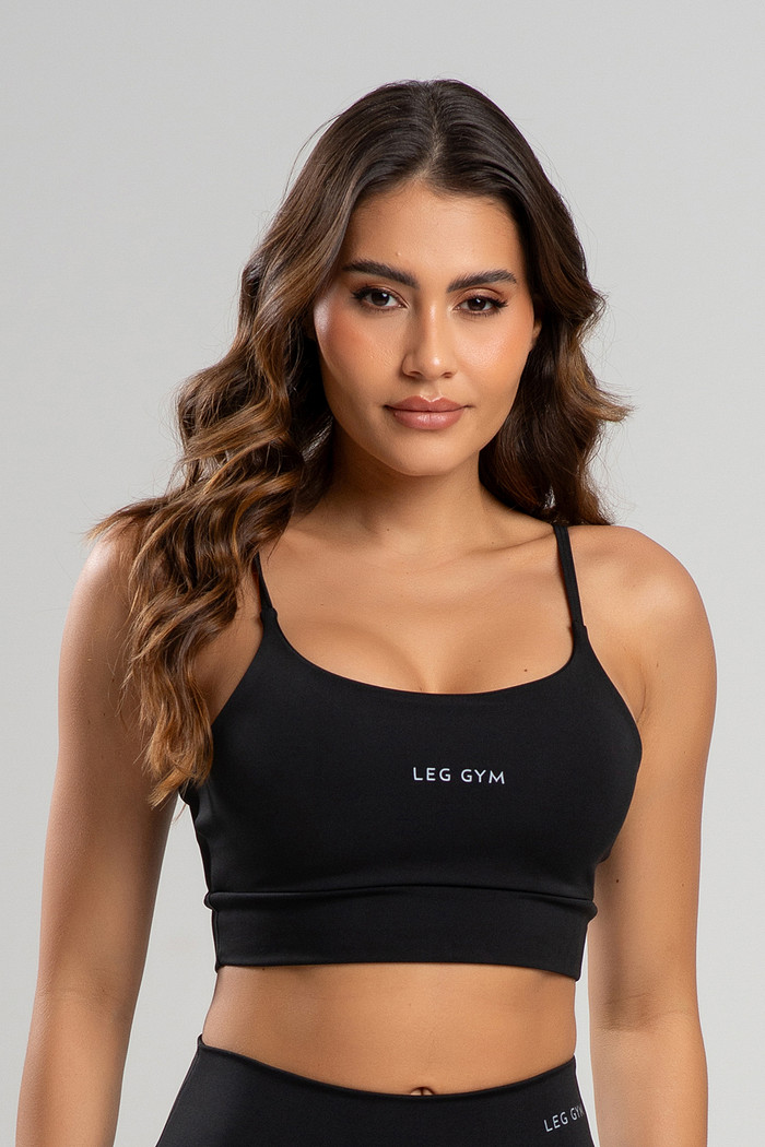 Top Feminino Fitness Preto