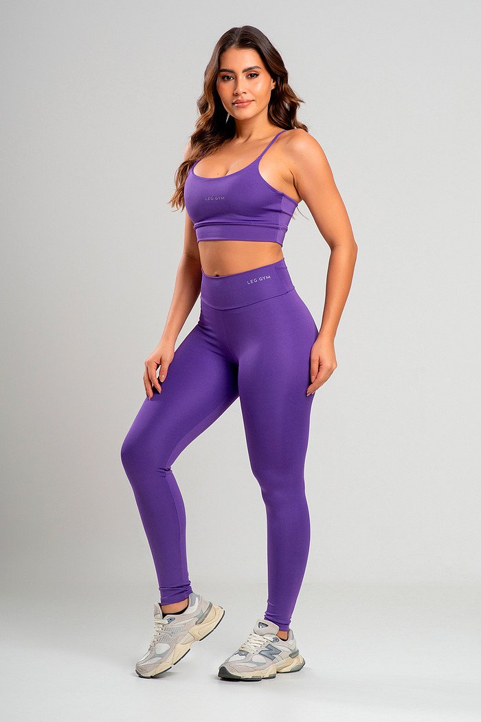 Conjunto Feminino Fitness Legging e Top Violet