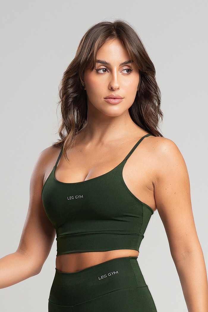 Top Feminino Fitness Verde Sálvia