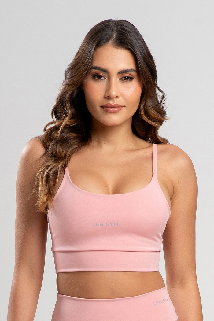 Top Feminino Fitness Rosê