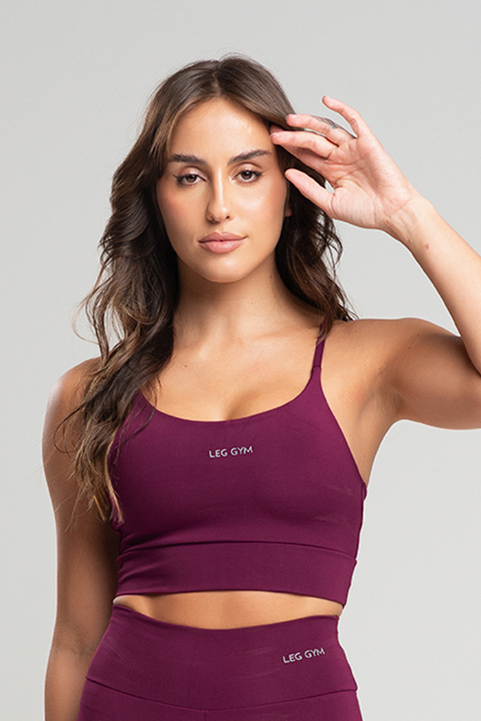 Top Feminino Fitness Vinho