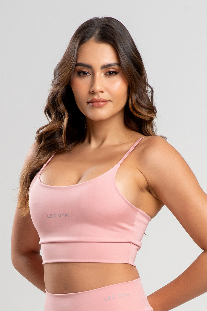 Top Feminino Fitness Rosê