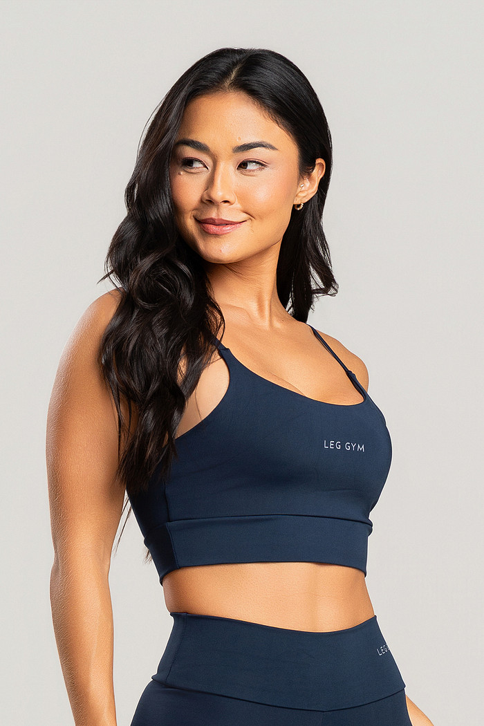 Top Feminino Fitness Marinho