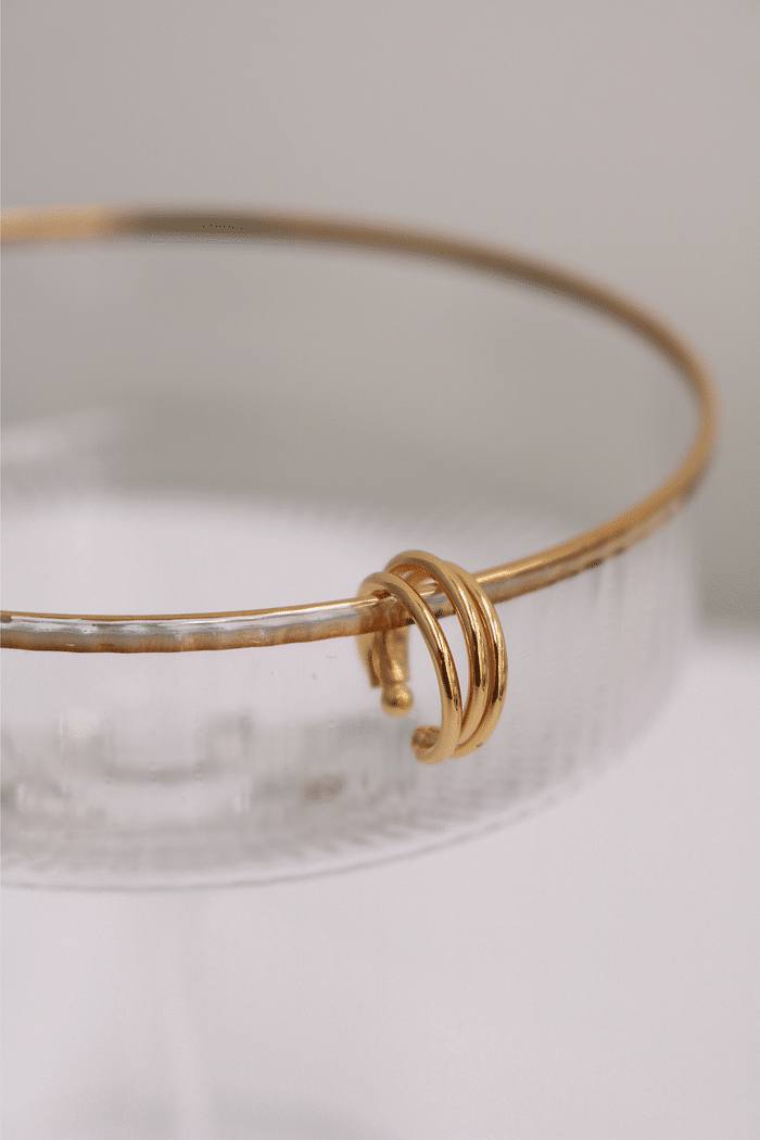 Brinco Triplo Basique | Ouro 18k