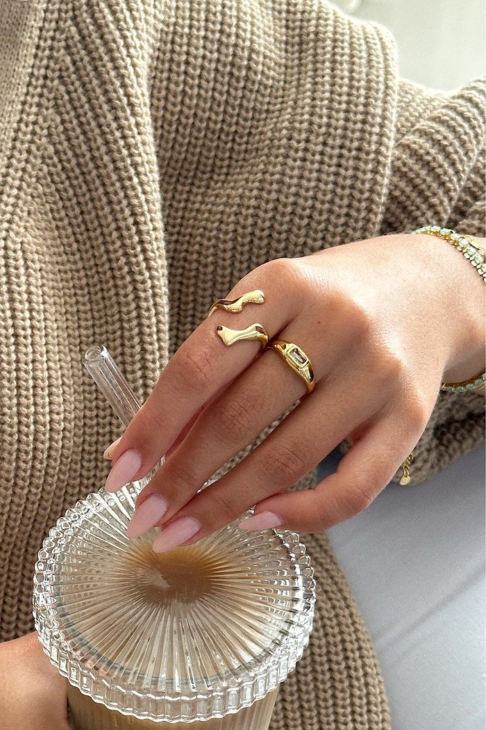 Anel Curve | Ouro 18k