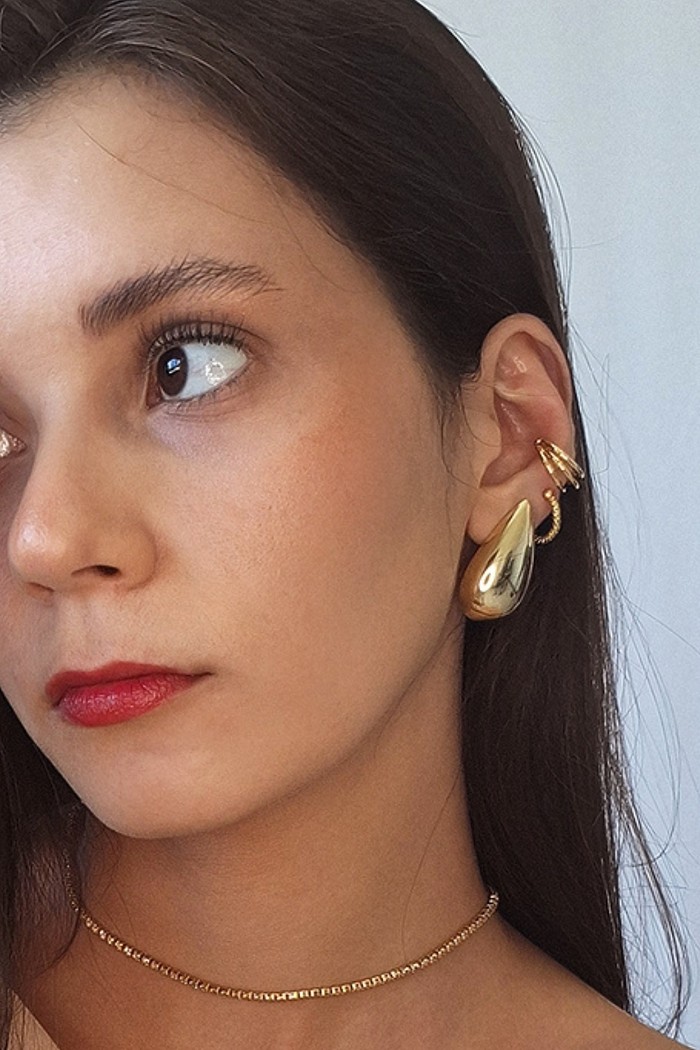 Brinco Triplo Basique | Ouro 18k