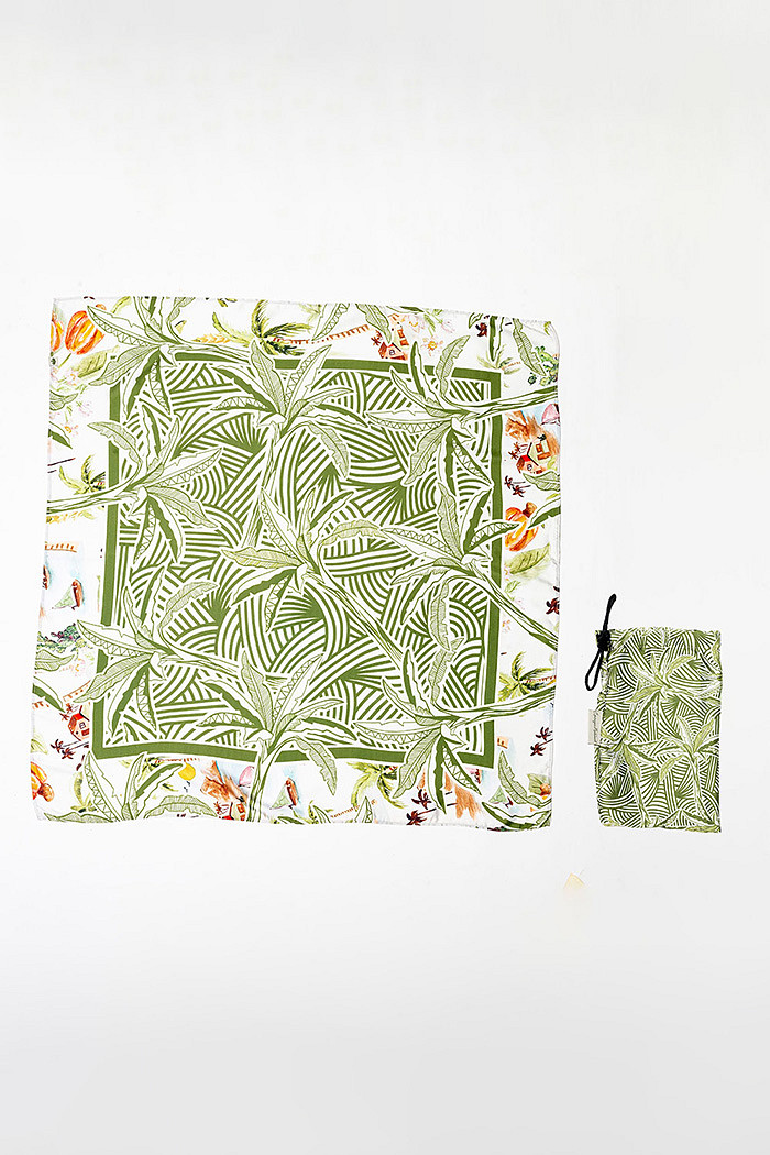 Lenço Quadrado Bananeiras Vetor