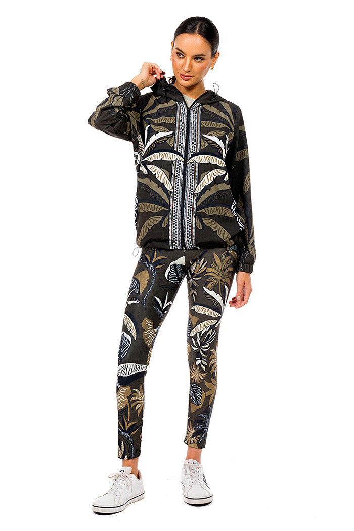 Calça Legging Folhagens P&B