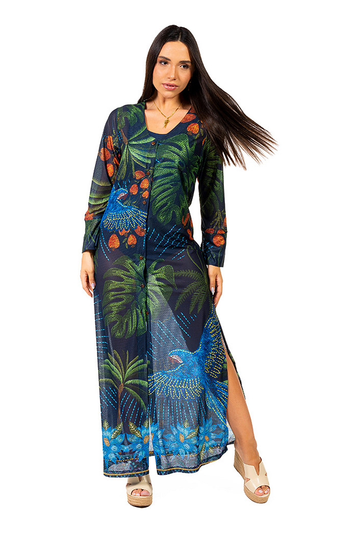 Saída de Praia Trancoso Arara Bordado Barra