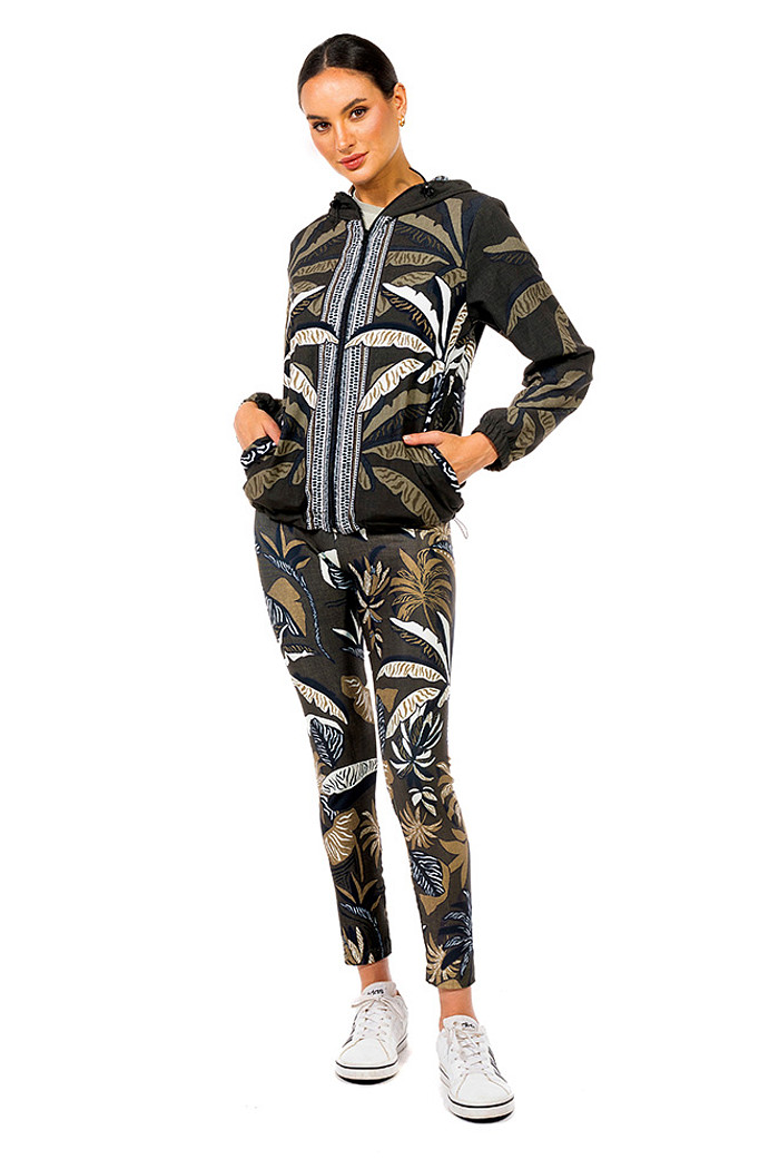 Jaqueta Corta Vento EcoVentura Folhagens P&B