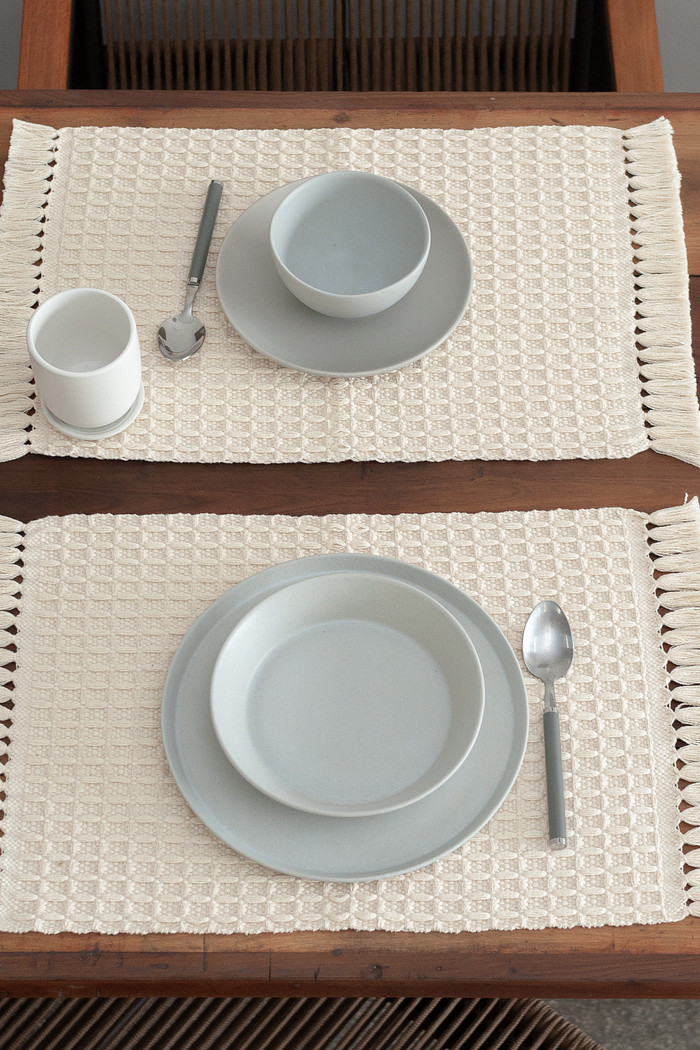 Jogo Americano Artesanal de 2 Peças 32cm x 45cm Reliquia Cru