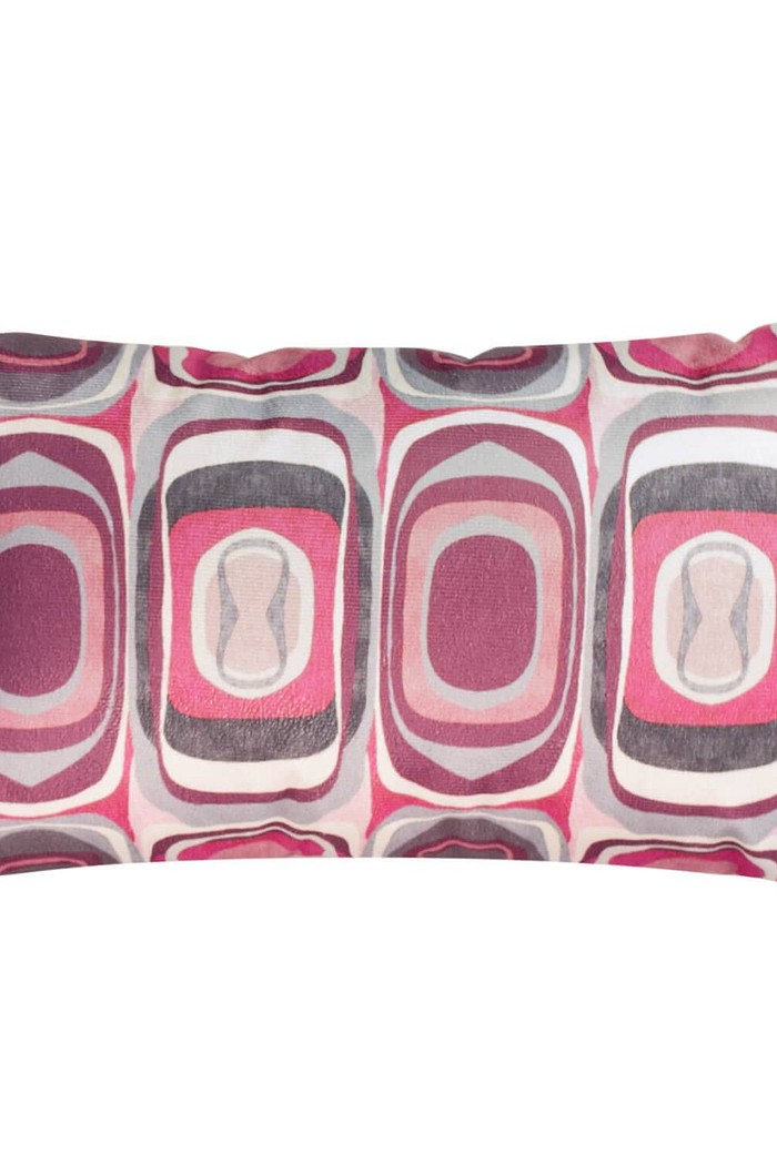 Capa de Almofada Baguete Suede Veludo Pedras 25cm x 42cm - Rosa