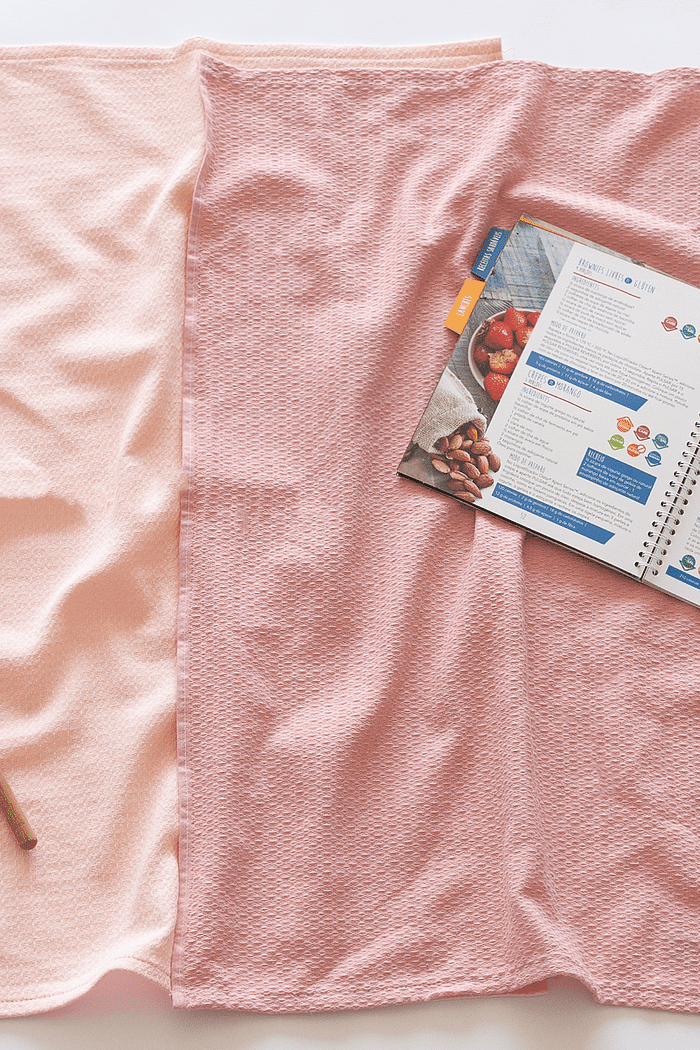 Kit Pano de Prato Copa Luiza 100% Algodão Premium 48x75 cm 2 peças - Rose