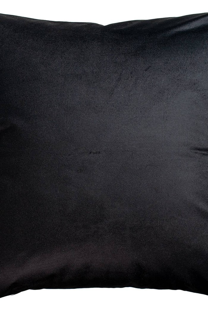 Capa de Almofada Veludo Liso 55cm x 55cm - Preto