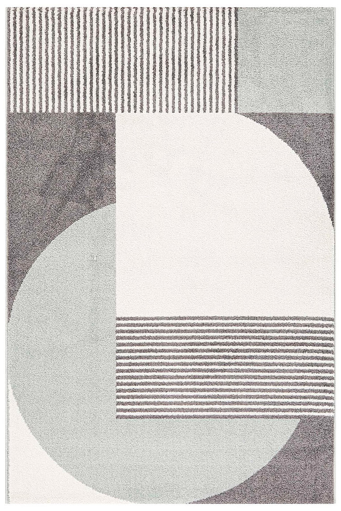 Tapete para Sala Grande Hathor Geometrico Off White 100x150